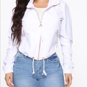 Brand new white/rose gold fashion nova jacket